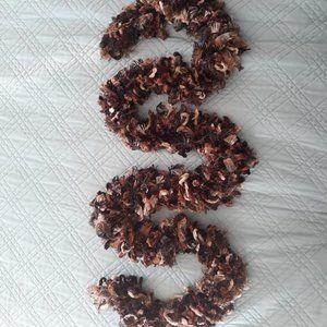 Brown Yarn Loop Scarf/Boa
